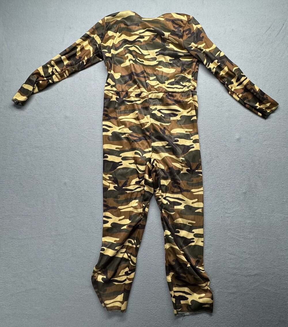One-Piece Camo Airborne Jumpsuit w/ vest Costume